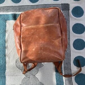 Parker Clay Mari Brown Leather Backpack